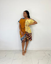 Load image into Gallery viewer, Tracy Half & Half Drawstring Dress