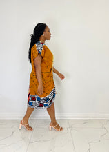 Load image into Gallery viewer, Tracy Half & Half Drawstring Dress